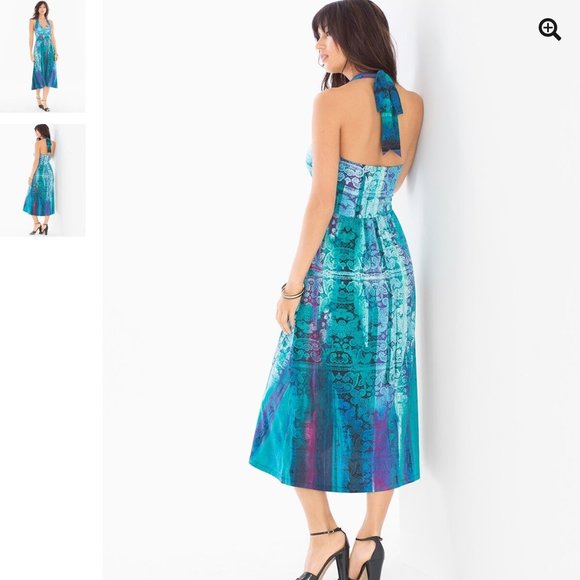 Soma Soft Jersey Draped Midi Halter Dress - Picture 2 of 8